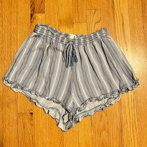 Striped flowy shorts